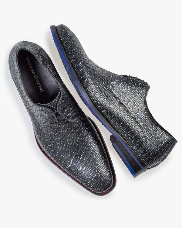 Lace shoe metallic dark green