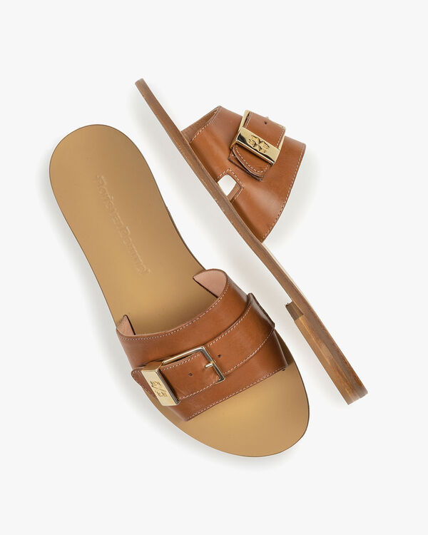 Slipper kalfsleer cognac