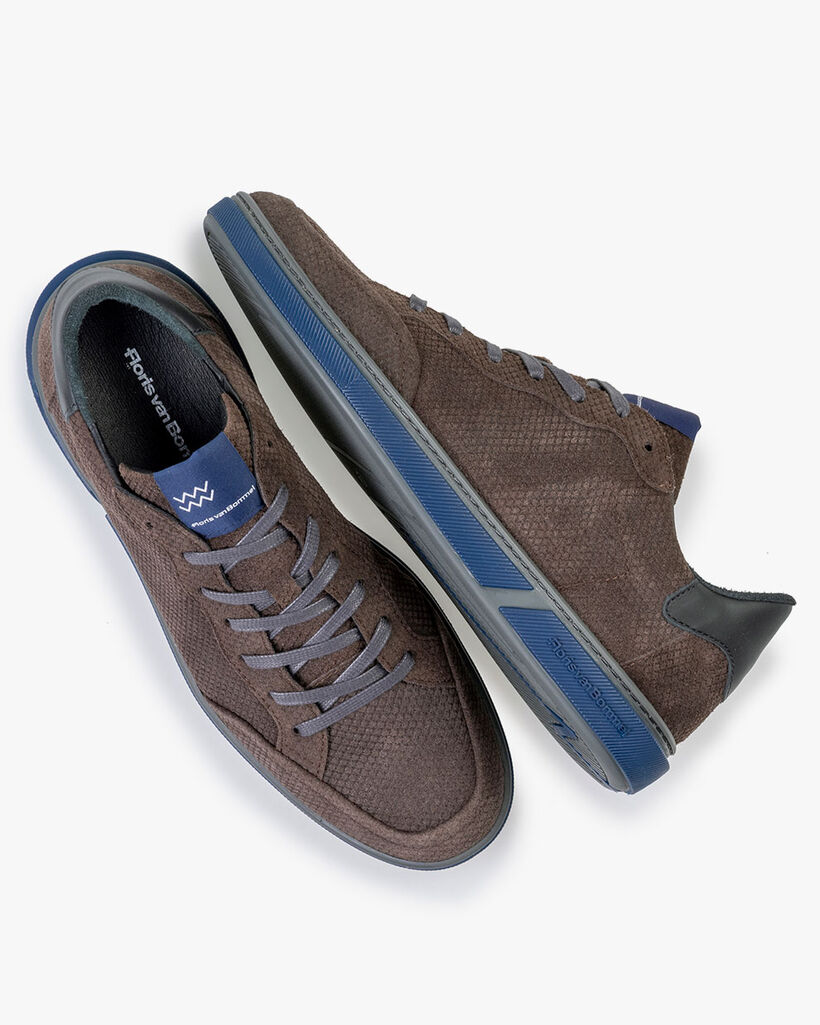 Sneaker leather dark brown