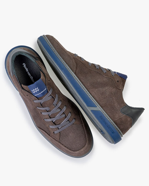 Sneaker leather dark brown