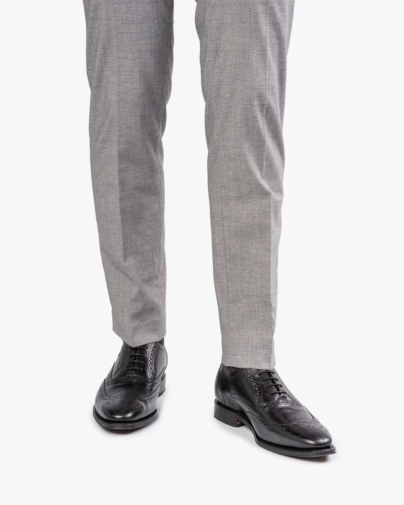 Zwarte kalfsleren brogue