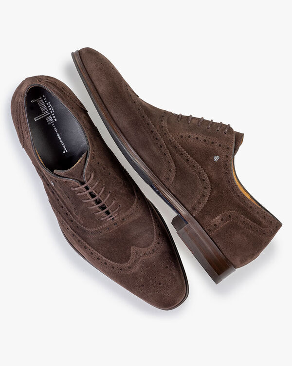 Veterschoen su&egrave;de donkerbruin