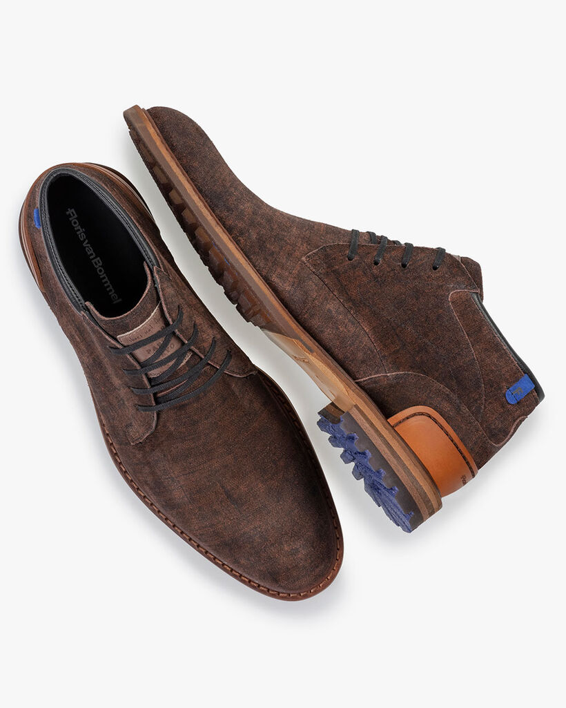 Veterboot su&egrave;de cognac