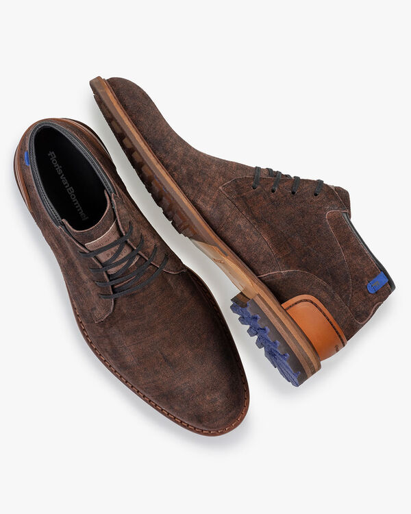 Veterboot su&egrave;de cognac