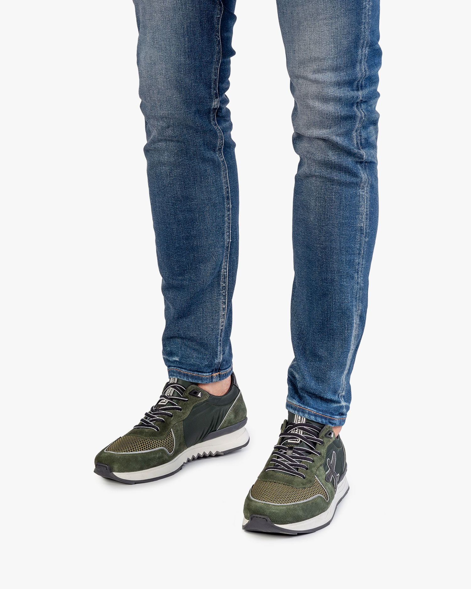 Groene suède sneaker SFM-10065-50-01 | Floris van Bommel®