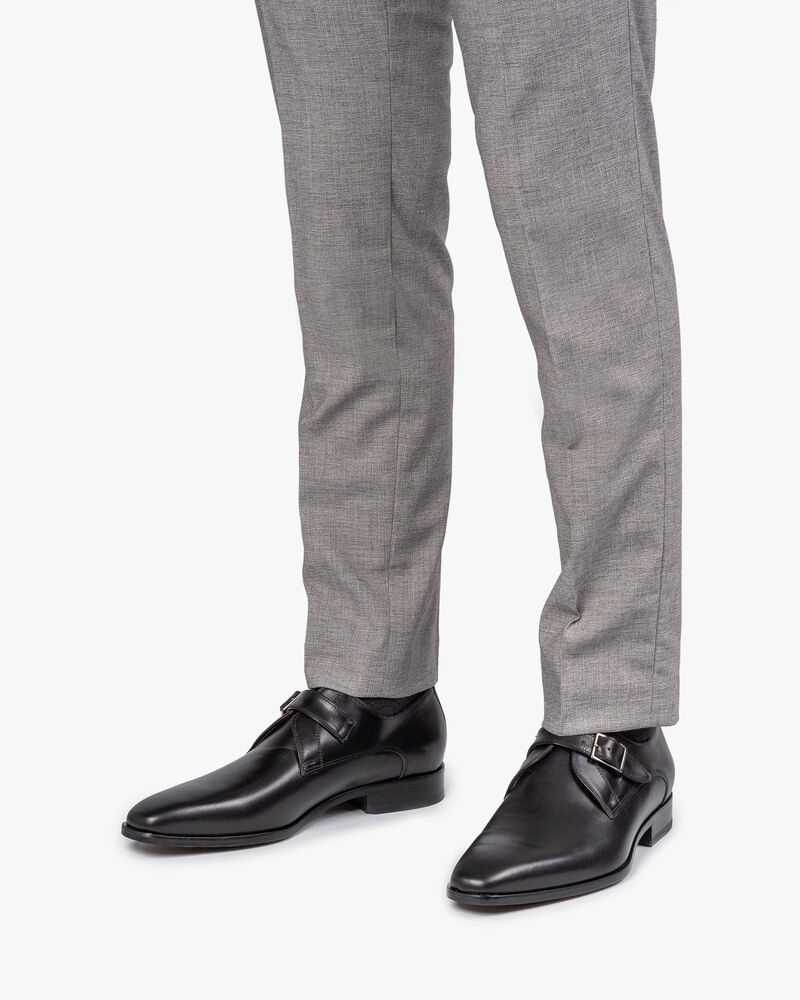 Monk strap calf leather black
