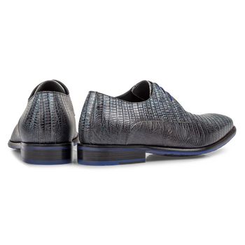 Veterschoen met print grijs