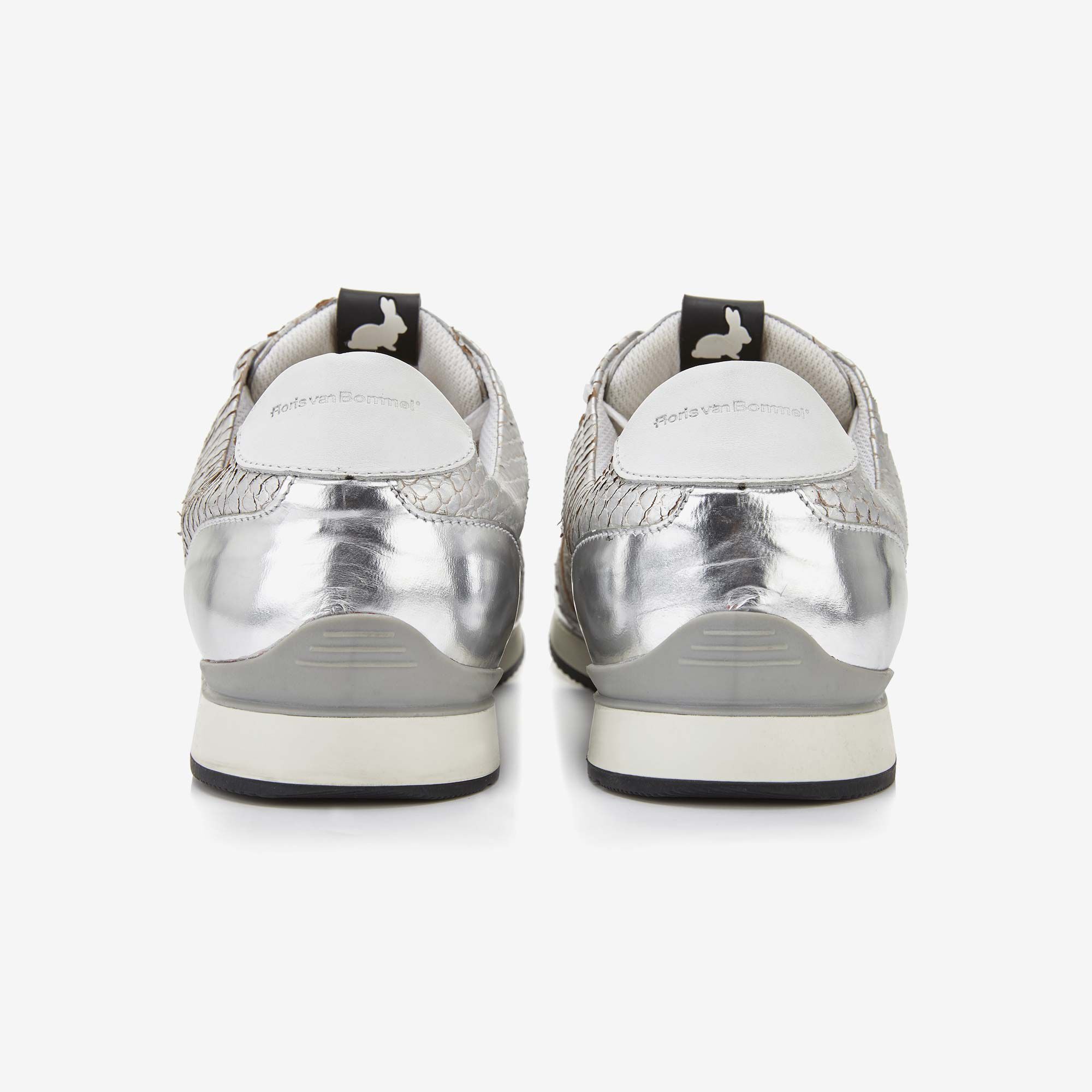 Zilveren bloem dames sneaker 85086 00 Floris van Bommel