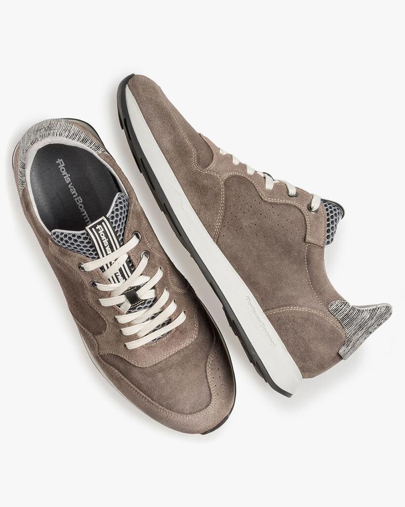 Su&egrave;de sneaker taupe