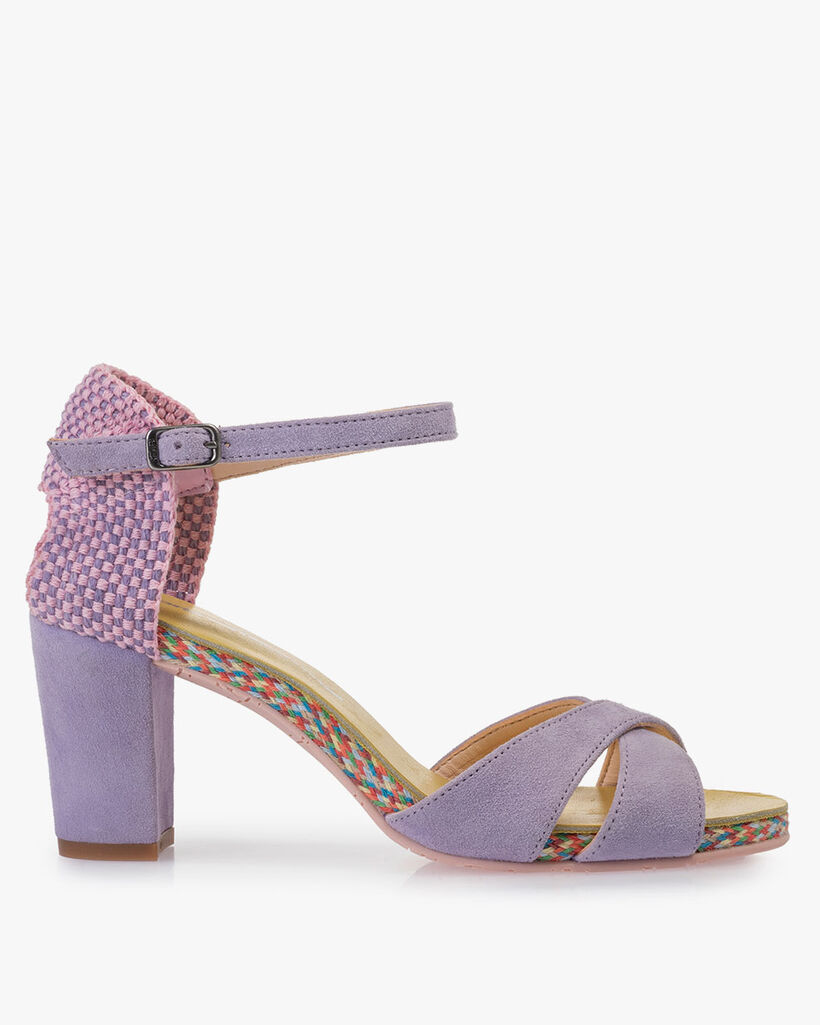 Sandaal su&egrave;de lila