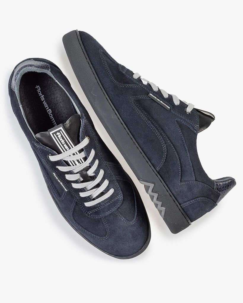 Sneaker donkerblauw su&egrave;de