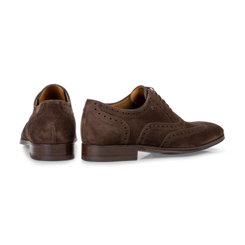 Veterschoen su&egrave;de donkerbruin