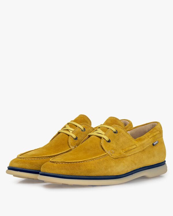 Bootschoen su&egrave;de geel