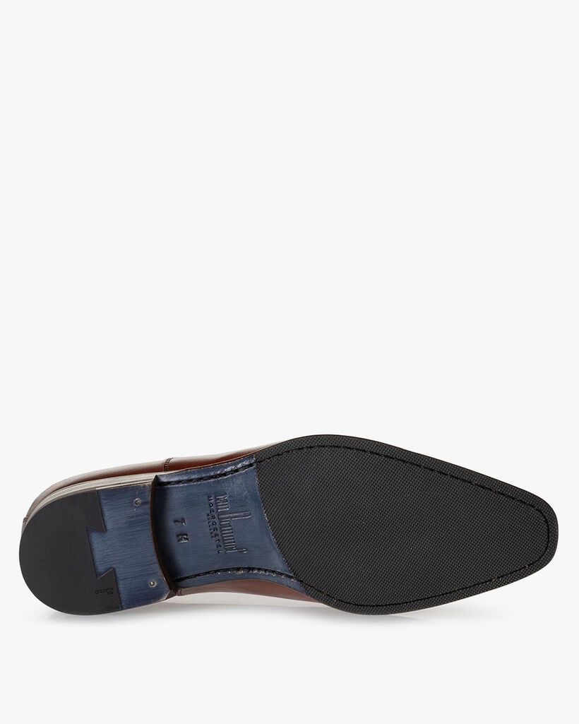 Veterschoen kalfsleer donker cognac