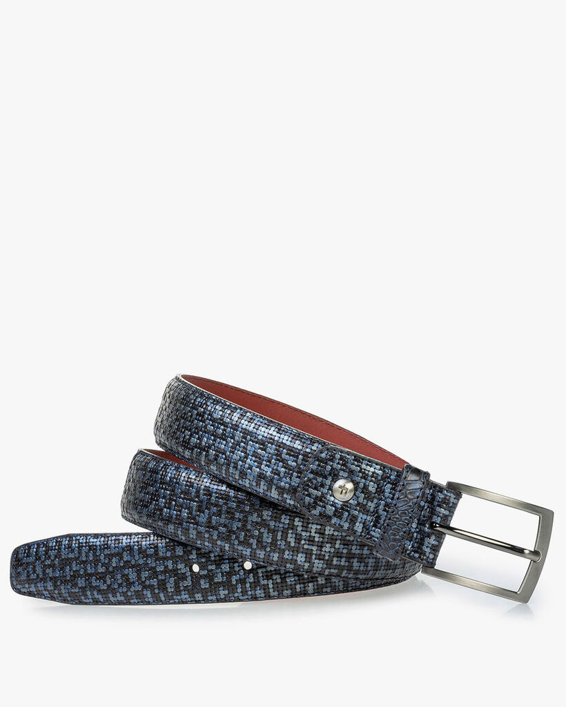 Grey belt metallic print