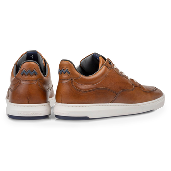 Sneaker cognac-coloured calf leather