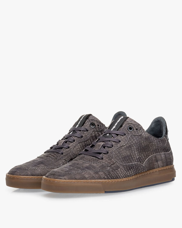 Sneaker reptile print taupe