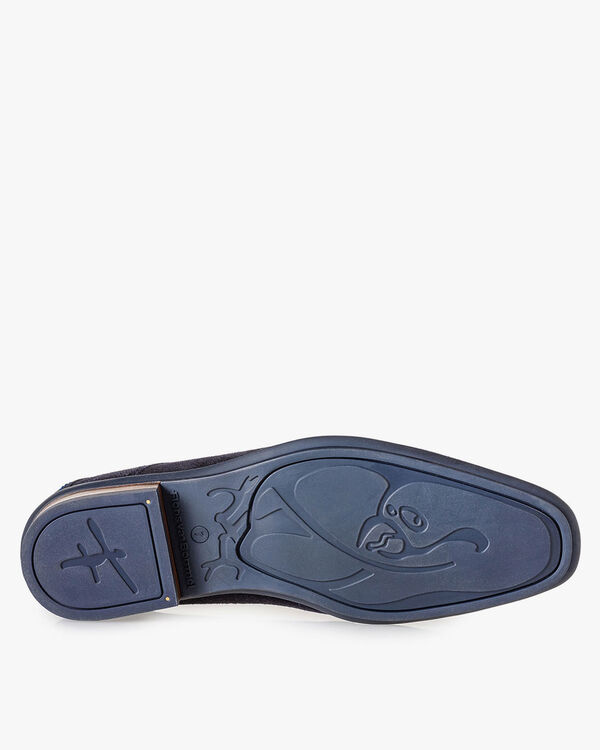 Veterboot blauw su&egrave;de