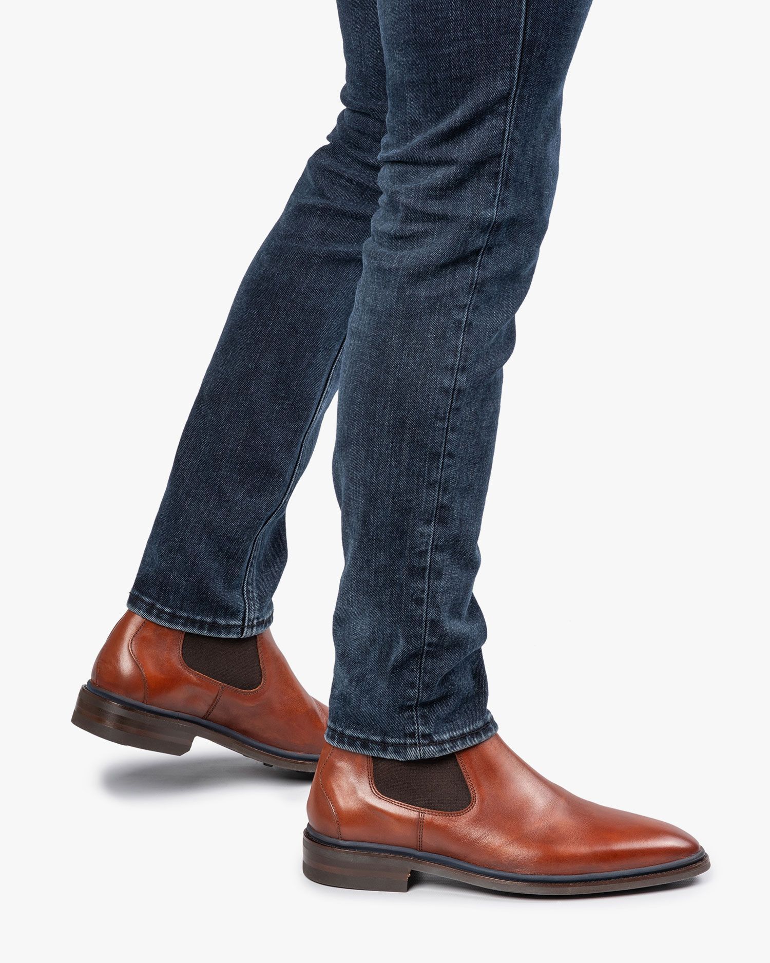Kalfsleren chelsea boot cognac SFM-60010-24-01 | Floris van Bommel®