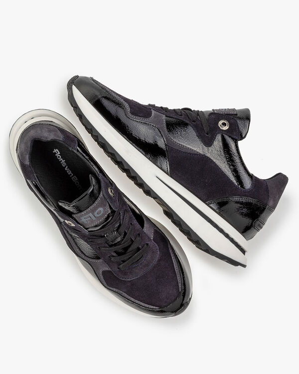 Sneaker lakleer zwart