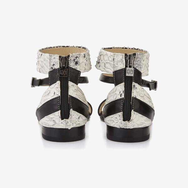 Floris van Bommel grey snake print women's sandal