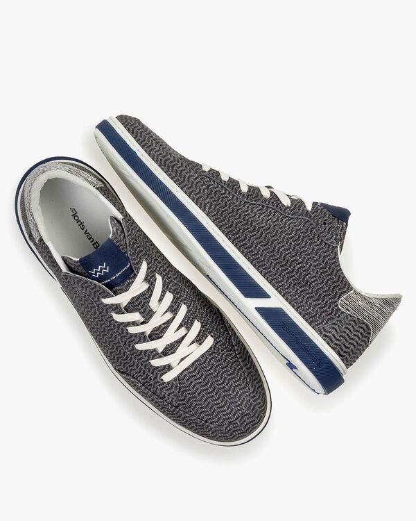 Sneaker nubuckleer grijs