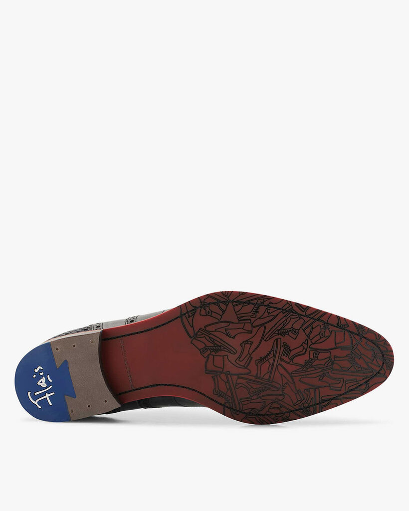 Veterschoen kalfsleer grijs