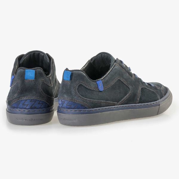 Floris van Bommel donkerblauwe suède heren sneaker