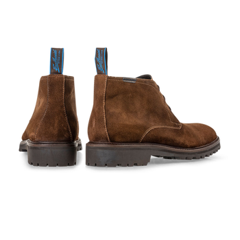 Lace boot suede cognac