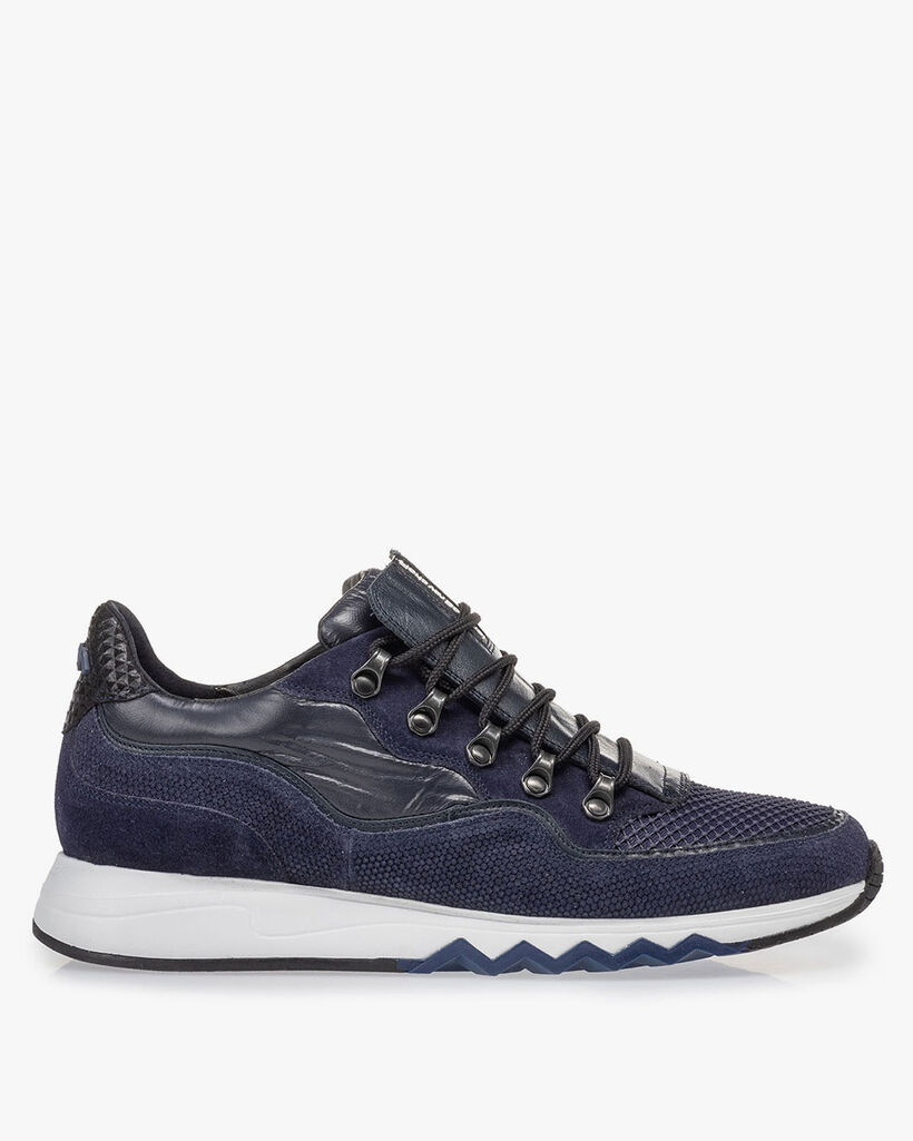 Sneaker met print donkerblauw