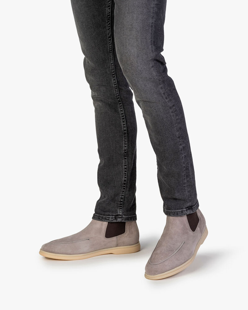 Chelsea boot su&egrave;de grijs
