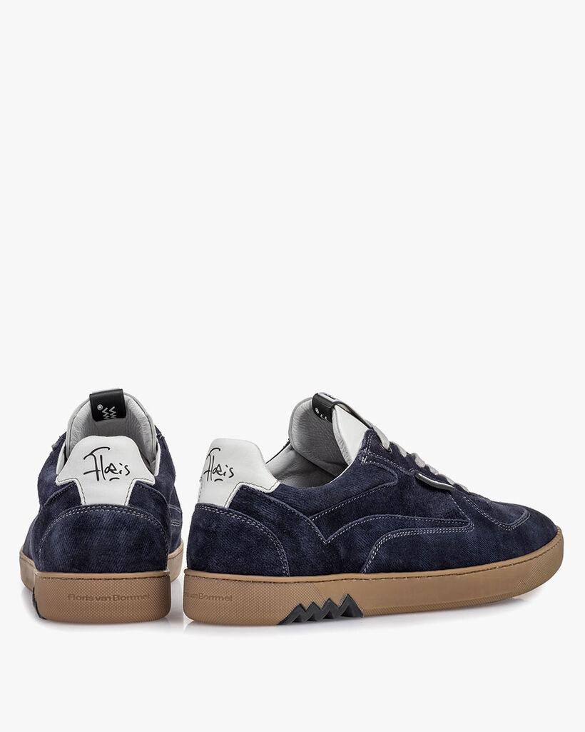Sneaker su&egrave;de donkerblauw