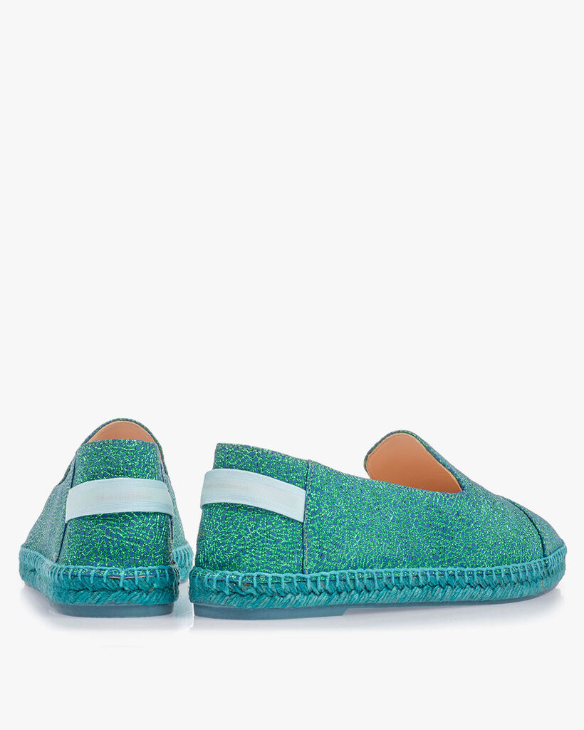Blauwe espadrille metallicprint
