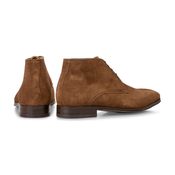 Lace boot suede brown