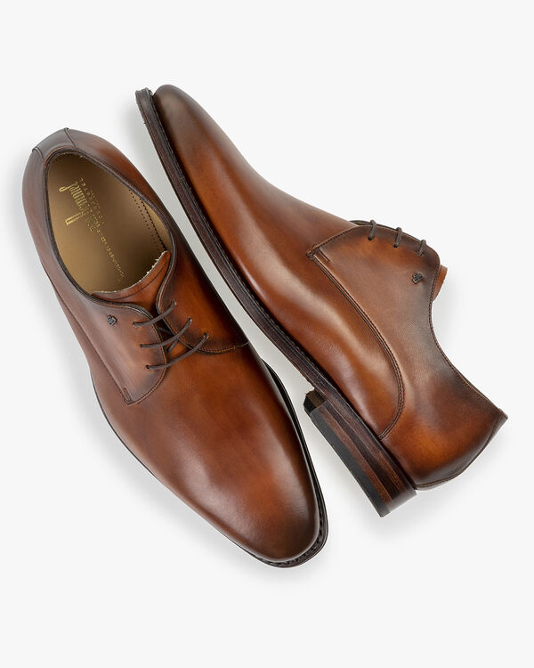 Veterschoen kalfsleer cognac