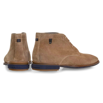 Boot suede leather sand-coloured