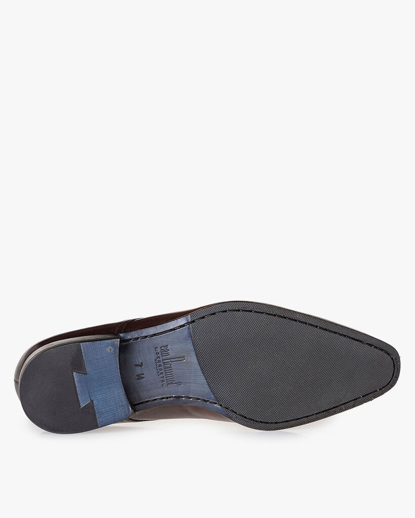 Donkerbruine kalfsleren veterschoen