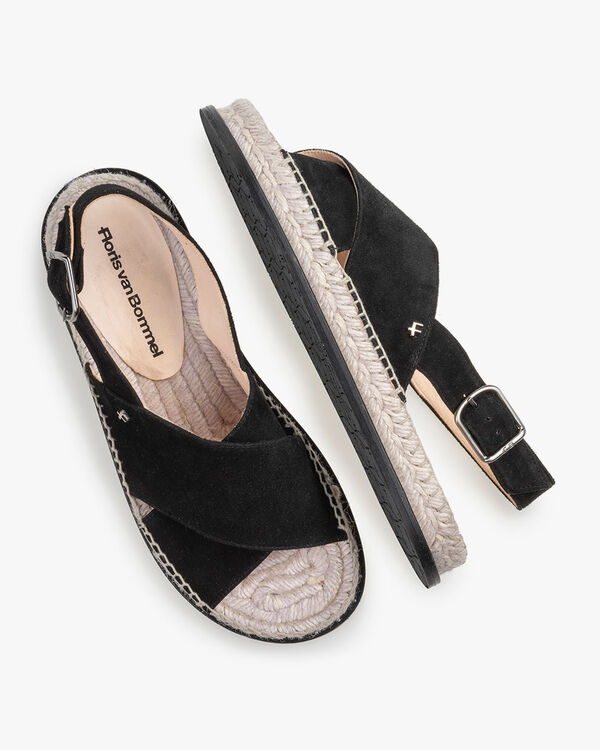 Sandaal su&egrave;de zwart