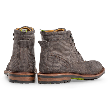 Boot lizard print grey
