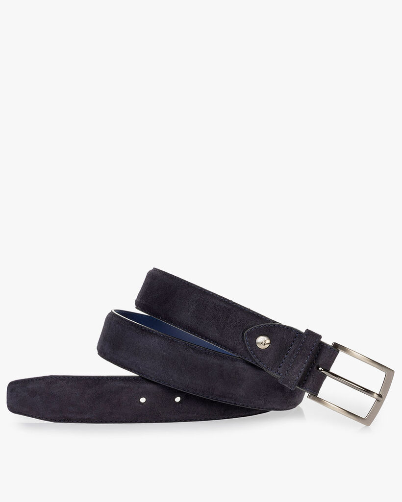 Belt suede dark blue