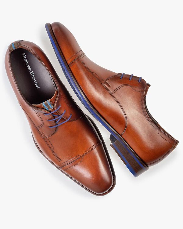 Veterschoen kalfsleer cognac