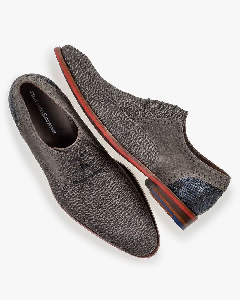 Veterschoen nubuckleer taupe