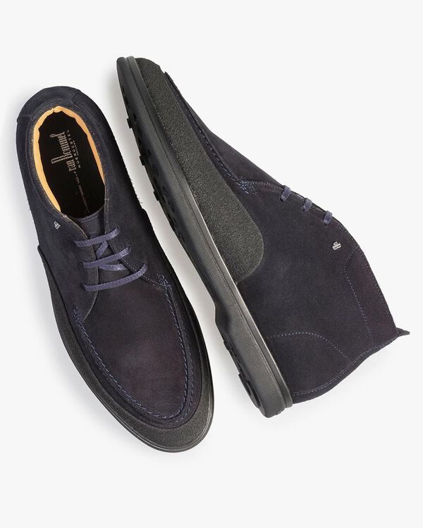 Mid-high suede leather lace boot