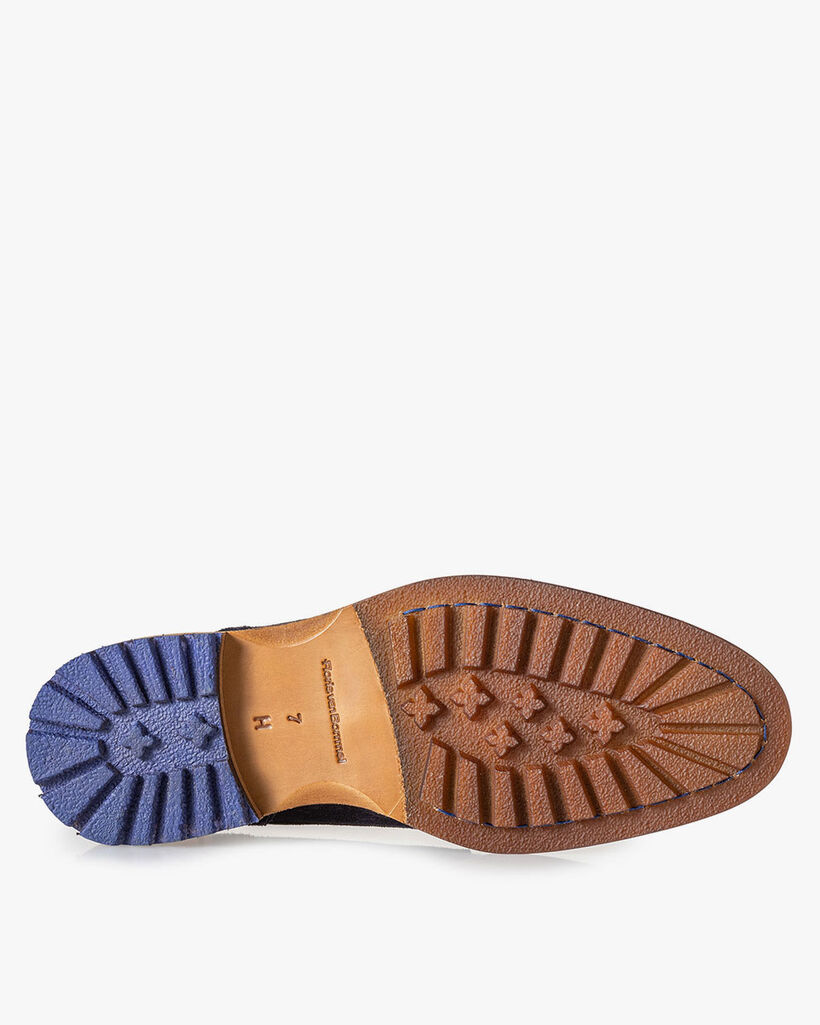 Crepi boot blue suede leather