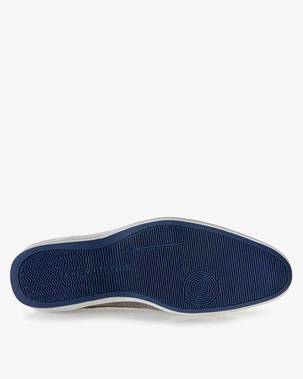 Lace shoe suede leather light grey