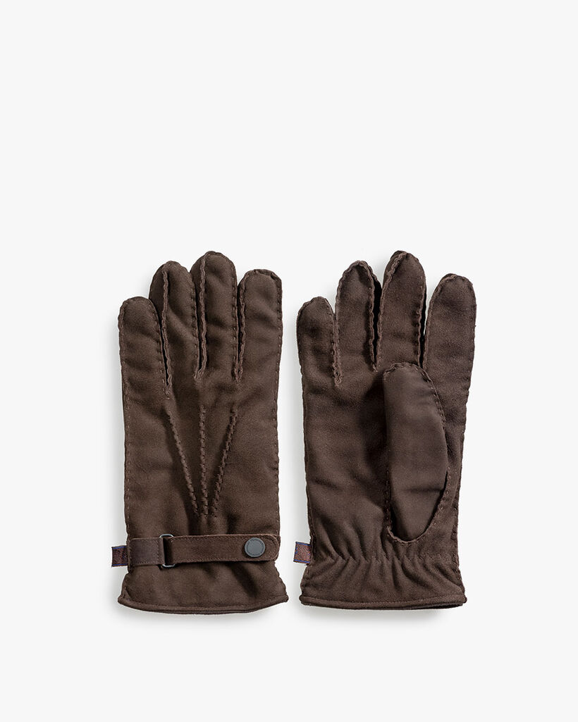 Handschoenen suède donkerbruin