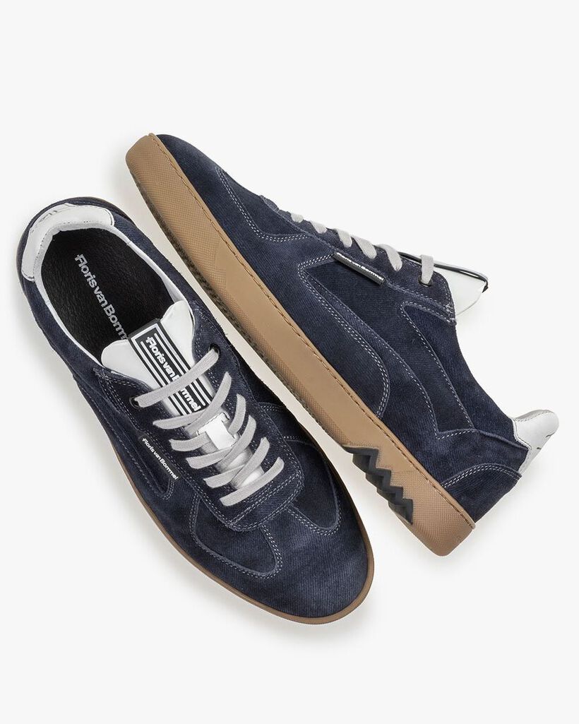 Sneaker su&egrave;de donkerblauw