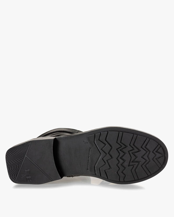 Veterboot kalfsleer zwart