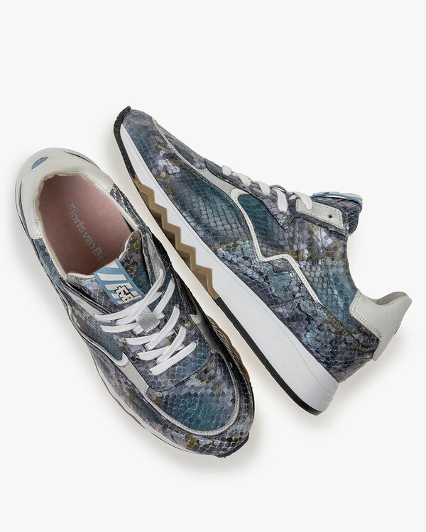 Nineti printed leather blue