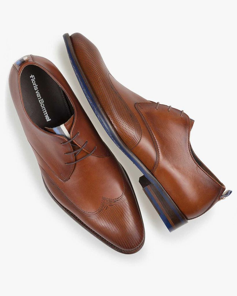 Veterschoen kalfsleer cognac